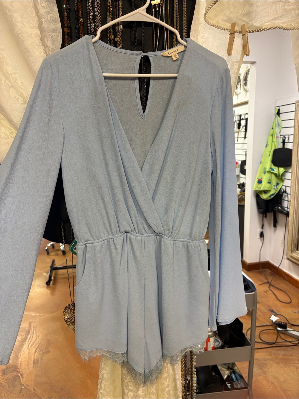 ILLA ILLA Pale Blue Wrap Top